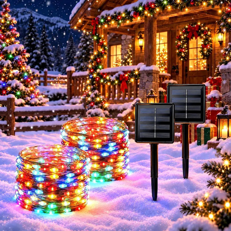 Luces Navideñas Solares de 32 m con 300 LED Multicolor