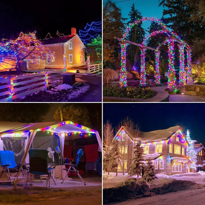 Luces Navideñas Solares de 32 m con 300 LED Multicolor