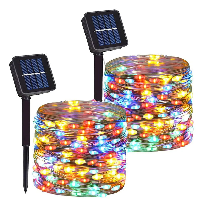 Luces Navideñas Solares de 32 m con 300 LED Multicolor